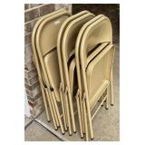 6 metal folding chairs