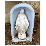 30" concrete Virgin Mary shrine