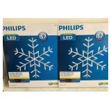 Pair of LED snowflakes