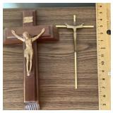 Sick call crucifix and metal crucifix