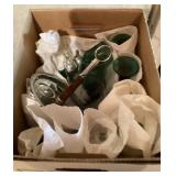 Box of glasses and kitchen items