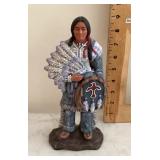 Ceramic Native American statue