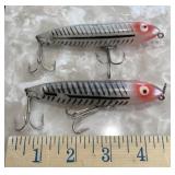2 Heddon Spook lures