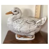 Duck tureen with ladle