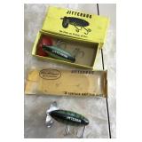 2 Fred Arbogast Jitterbug lures
