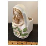 Ceramic Madonna & Child planter