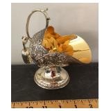 Silver plated sugar scuttle
