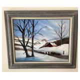 Framed original acrylic painting --30x36
