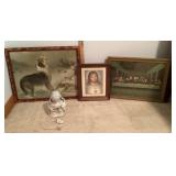 3 framed vintage prints