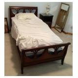 Vintage twin bed with headboard and footboard