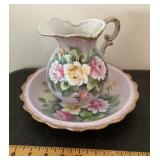 Norleans Japanese ceramic pitcher and bowl