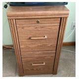 Wood 2-drawer file cabinet