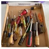 Flat of screwdrivers