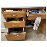 Contents of lower kitchen cabinet & drawers