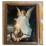 Vintage Guardian Angel framed print