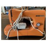 Vintage orange Necchi Lydia 3 sewing machine