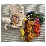 Embroidery kit with yarn