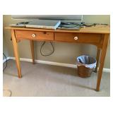 Wooden table with 2 drawers