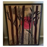 Framed needlework picture