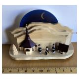 Carved wooden Seiffen Church music box