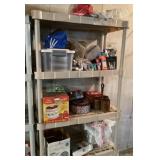 Plastic shelf and contents