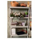 Plastic shelf and contents