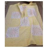 Twin size hand stitched quilt