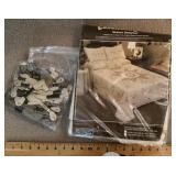Embroidery blanket kit with yarn