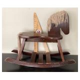 Wooden rocking horse