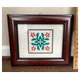 Framed holiday watercolor