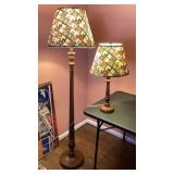 Table lamp and matching floor lamp
