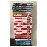 Group of DVDs