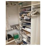 Contents of master closet