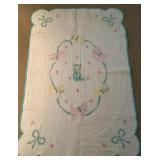 Embroidered baby quilt