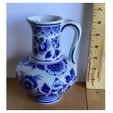 Royal Delft porcelain pitcher