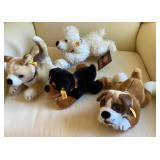 4 Steiff dogs