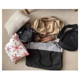 Lot of bags and two pillows