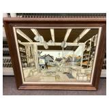 Framed Hargrove print on canvas 26x30