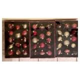 45 large glass Christmas ornaments 3 boxes