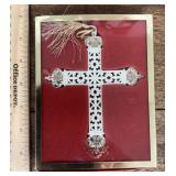 Lenox cross Christmas ornament
