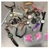 Assorted watches and 2 rings