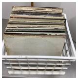 Crate of LPs