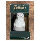Belleek snowman Christmas ornament