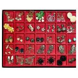 Costume jewelry clip and screw-back earrings