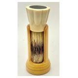Boar bristle shaving brush with Bakelite stand