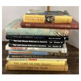 Group of train books