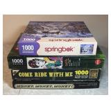 4 vintage jigsaw puzzles