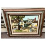 Framed Hargrove print on canvas 19x23