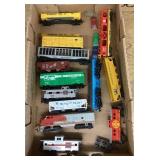 HO scale train cars and dummy engine
