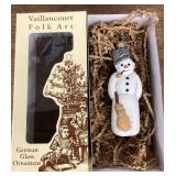 Vaillancourt glass Christmas ornament